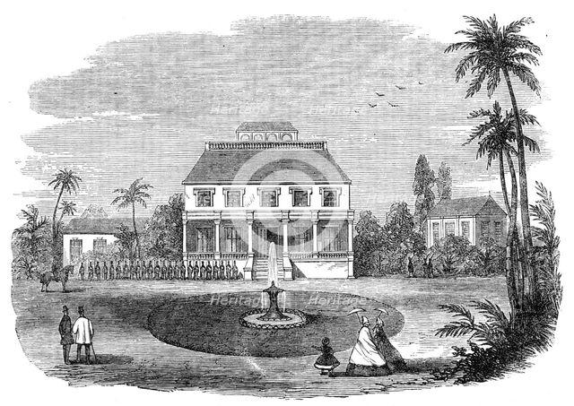 Palace of the late King of the Sandwich Islands at Honolulu, 1864. Creator: Unknown.
