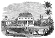 Palace of the late King of the Sandwich Islands at Honolulu, 1864. Creator: Unknown