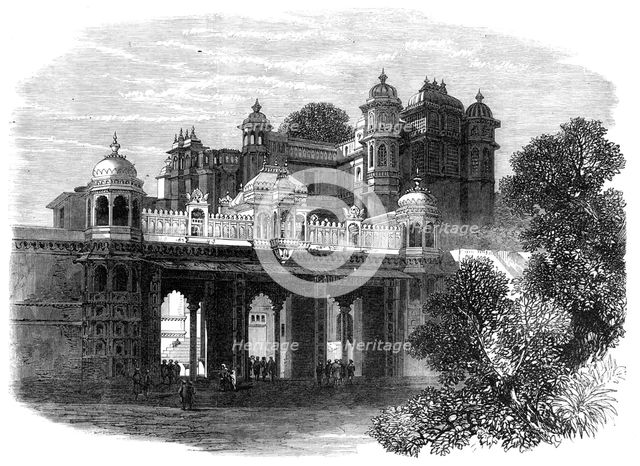 Palace of the Rana of Meywar, at Oodeypore, 1868. Creator: Unknown.