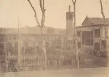 [Palace of the Shah, Paying respects to the Shah/Fete de Salam, Teheran, Iran [same a..., 1840s-60s. Creator: Possibly by Luigi Pesce
