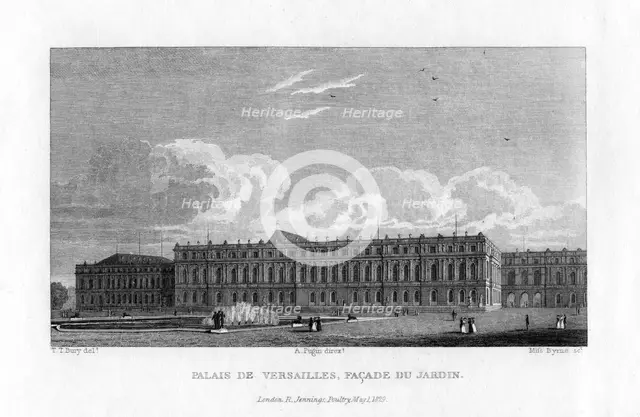 Palace of Versailles, near Paris, 1829. Artist: Byrne