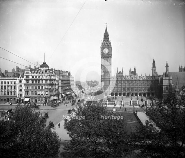 Palace of Westminster and Big Ben, London. Artist: Unknown