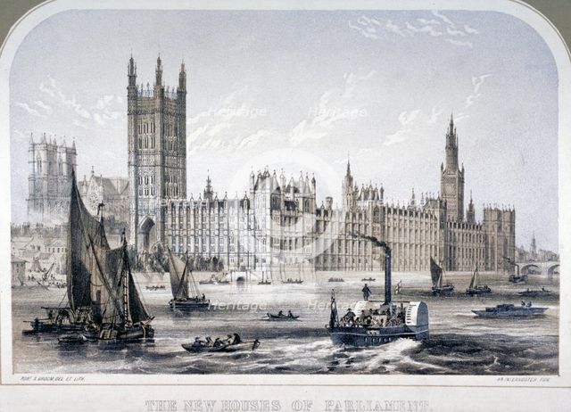 Palace of Westminster, London, c1860. Artist: Robert S Groom
