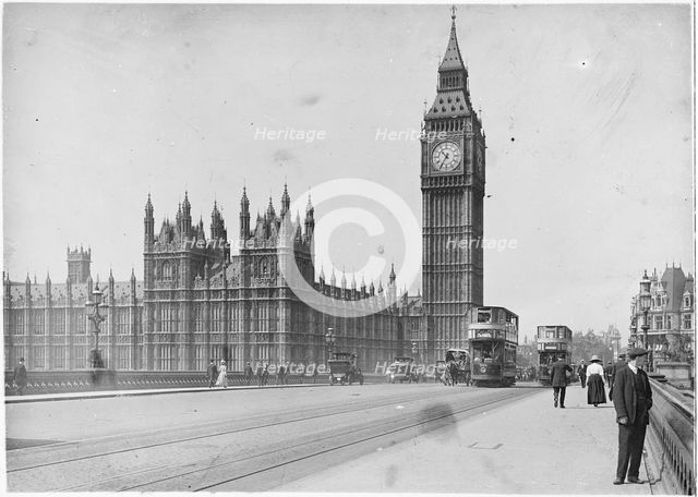 Palace of Westminster, Parliament Square, Westminster, City of Westminster, London, 1911. Creator: Unknown.