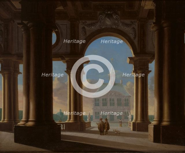 Palace Entrance-Architectural Study, 1656. Creator: Daniel de Blieck.