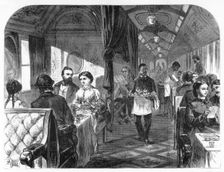 Palace Hotel Car, Union Pacific Railroad c1870.Artist: A R Ward