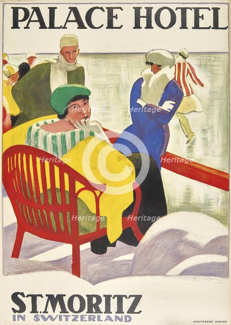 Palace Hotel St. Moritz, 1920. Creator: Cardinaux; Emil (1877-1936).