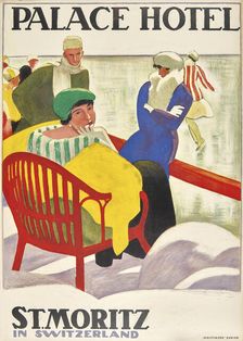 Palace Hotel St. Moritz, 1920. Creator: Cardinaux; Emil (1877-1936)