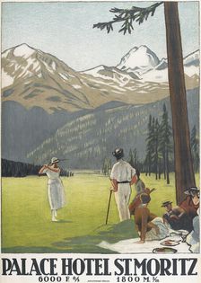 Palace Hotel St. Moritz, 1921. Creator: Cardinaux; Emil (1877-1936)