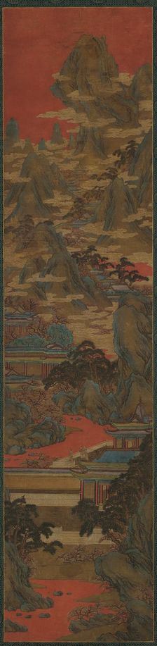Palace Ladies Watching the Sunset, Ming dynasty, 16th-17th century. Creator: Unknown
