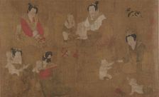 Palace Ladies Bathing Children, 11th century. Creator: Unknown