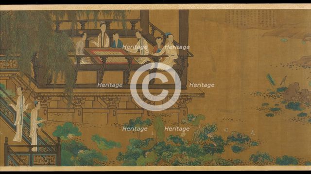 Palace Ladies by a Lotus Pond, 18th century. Creator: Unknown.