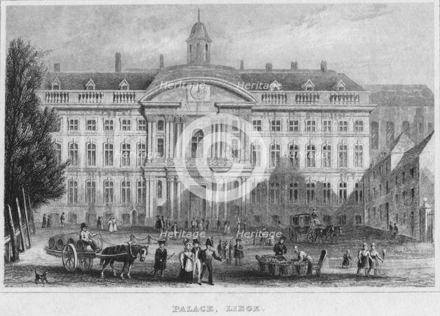 'Palace, Liege', 1850. Artist: R Brice.