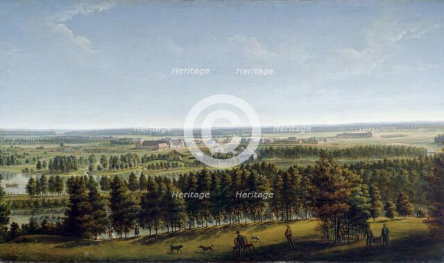 'Palace Park as Seen from the Gatchina Palace', 1790s.  Artist: Johann Jakob Mettenleiter