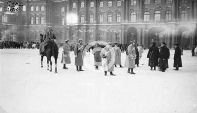 Palace Square, St Petersburg, Russia, on 'Bloody Sunday', 1905. Artist: Anon