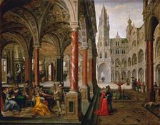 Palace with musicians
