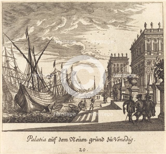 Palaces, Venice, 1681. Creator: Melchior Küsel.