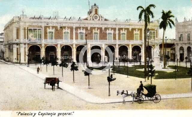 Palacio y Capitania general, Cuba, 1907. Artist: Unknown