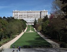 Palacio Real and Campo del Moro, Madrid, Spain. Creator: Peter Thompson