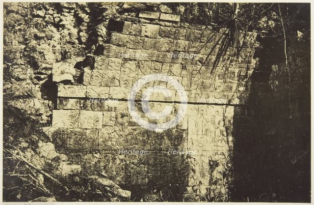 Palais Du Cirque à Chichen-Itza, Intérieur d'une salle, 1859. Creator: Désiré Charnay.