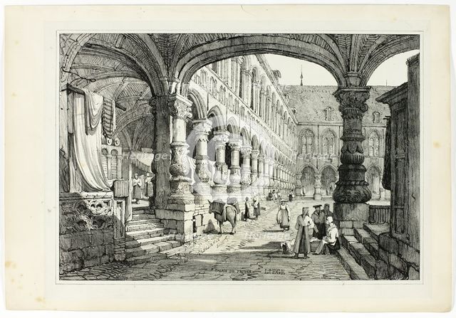 Palais du Prince, Liège, 1833. Creator: Samuel Prout.
