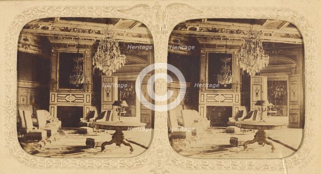 Palais de Fontainebleu (Salon Louis XIII), about 1865. Creator: Unknown.