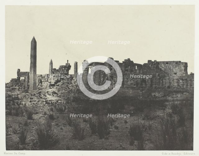 Palais de Karnak, Vue Générale des Ruines, Prise au Nord; Thèbes, 1849/51, printed 1852. Creator: Maxime du Camp.