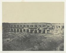 Palais de Karnak, Appartements Privés du Palais, Promenoir de Tôthmès III; Thèbes, 1849/51. Creator: Maxime du Camp