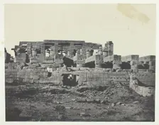 Palais de Karnak, Entrée Méridionale de la Salle Hypostyle; Thèbes, 1849/51, printed 1852. Creator: Maxime du Camp