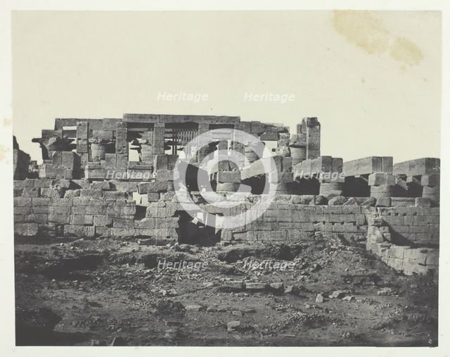 Palais de Karnak, Entrée Méridionale de la Salle Hypostyle; Thèbes, 1849/51, printed 1852. Creator: Maxime du Camp.