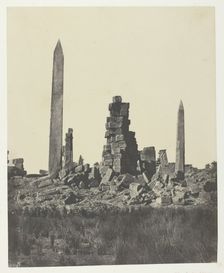 Palais de Karnak, Les Obélisques; Thèbes, 1849/51, printed 1852. Creator: Maxime du Camp