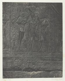 Palais de Karnak, Sculptures Extérieures du Sanctuaire de Granit; Thèbes, 1849/51, printed 1852. Creator: Maxime du Camp