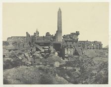 Palais de Karnak, Sanctuaire de Granit et Salle Hypostyle; Thèbes, 1849/51, printed 1852. Creator: Maxime du Camp