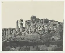 Palais de Karnak, Salle Hypostyle, Prise à l'Angle Nord-Est; Thèbes, 1849/51, printed 1852. Creator: Maxime du Camp