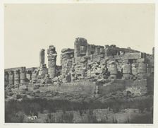 Palais de Karnak, Salle Hypostyle, Prise à l'Angle Nord-Est; Thèbes, 1849/51, printed 1852. Creator: Maxime du Camp