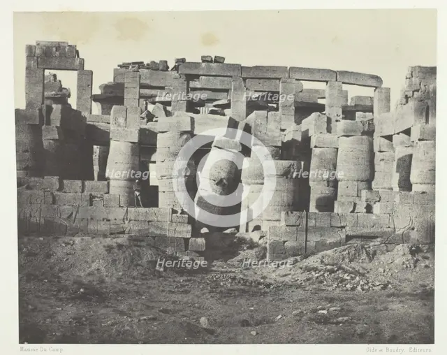 Palais de Karnak, Salle Hypostyle Prise au Nord; Thèbes, 1849/51, printed 1852. Creator: Maxime du Camp.