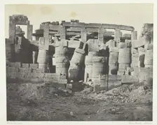 Palais de Karnak, Salle Hypostyle Prise au Nord; Thèbes, 1849/51, printed 1852. Creator: Maxime du Camp