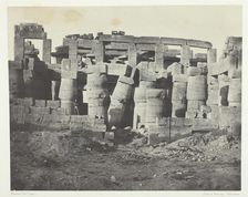 Palais de Karnak, Salle Hypostyle Prise au Nord; Thèbes, 1849/51, printed 1852. Creator: Maxime du Camp
