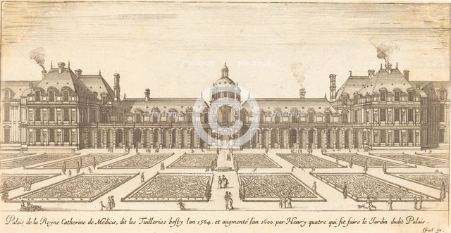 Palais de la Reyne Catherine de Medicis, 1650/1655. Creator: Israel Silvestre.