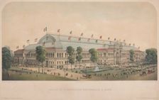Palais de l'exposition universelle à Paris (Le palais de l'Industrie à Paris). Creator: Petit, Victor (1817-1871)
