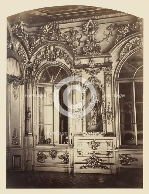 Palais de Tsarskoe-Selo, Tribune Imperiale de la Chapelle, 1859. Creator: Pierre-Ambrose Richebourg.