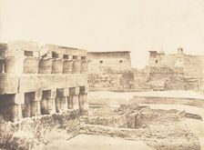 Palais et Village de Louxor, pris du Sud, Thèbes, 1849-50. Creator: Maxime du Camp