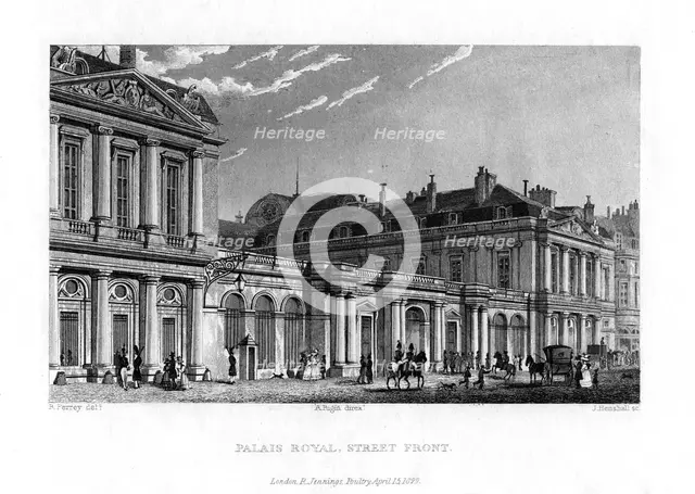 Palais Royal, Paris, France, 1829. Artist: J Hanshall