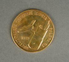 Palapa B1 Satellite Medal owned by Dr. Sally K. Ride, ca. 1983. Creator: Unknown