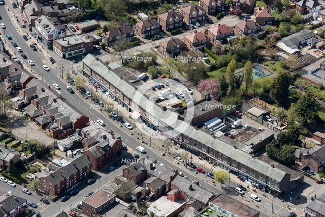 Palatine Road shopping parade, Northenden, Manchester, 2021. Creator: Damian Grady.