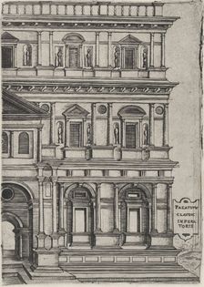 Palatium Claudie Imperatoris, from a Series of 24 Depicting (Reconstructed) B..., Plate ca. 1530-50. Creator: Anon
