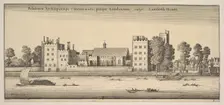 Palatium Archiepiscopi Cantuariensis propae Londinum vulgo Lambeth House (Lambeth House: P..., 1647. Creator: Wenceslaus Hollar