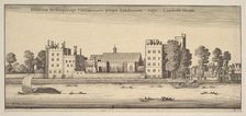 Palatium Archiepiscopi Cantuariensis propae Londinum vulgo Lambeth House (Lambeth House: P..., 1647. Creator: Wenceslaus Hollar