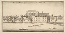 Palatium Regis prope Londinum, vulgo White-hall (Royal Palace of Whitehall, London), ca. 1647. Creator: Wenceslaus Hollar