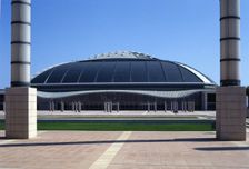 Palau Sant Jordi by the Japanese architect Arata Isozaki, exterior view